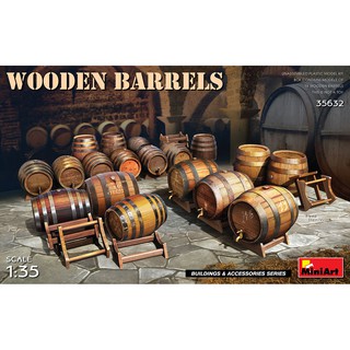 โมเดลประกอบ MiniArt 1/35 MI35632 Wooden Barrels