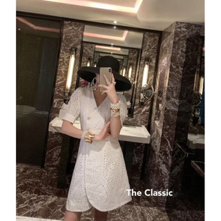 พร้อมส่ง👩M-XL 👧เดรสฉลุ แขนตุ๊กตา👧👩classic