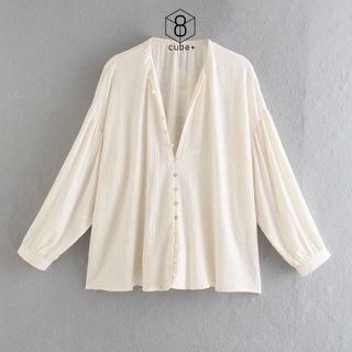 พร้อมส่ง🪆light mocha blouse 🪆8 cube