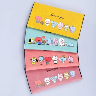 กระเป๋าสตางค์ ใบยาว ลายการ์ตูน BTS BT21 น่ารัก สําหรับใส่เหรียญ บัตรประชาชน