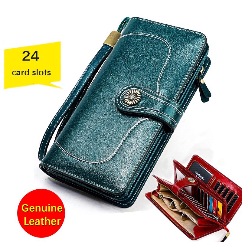 [24 card slots] super roomy large capacity genuine leather women long wallet N9N05XX-147