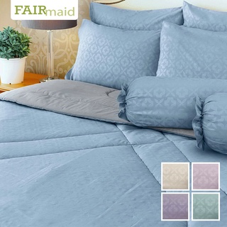 FAIRmaid เซ็ทเครื่องนอน(6/4ชิ้น) ลาย XOXO สำหรับเตียงขนาด 6/5 /3.5 ฟุต (ผ้าปู ผ้านวมเย็บติด ปลอกหมอน และปลอกหมอนข้าง)