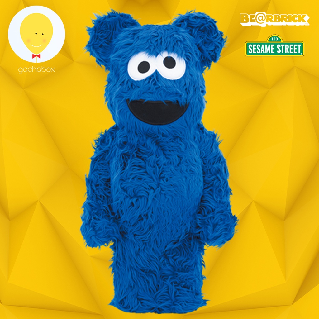 gachabox Bearbrick Cookie Monster Costume version 1000% แบร์บริค ของแท้ พร้อมส่ง - Medicom Toy Be@rbrick Sesame Street