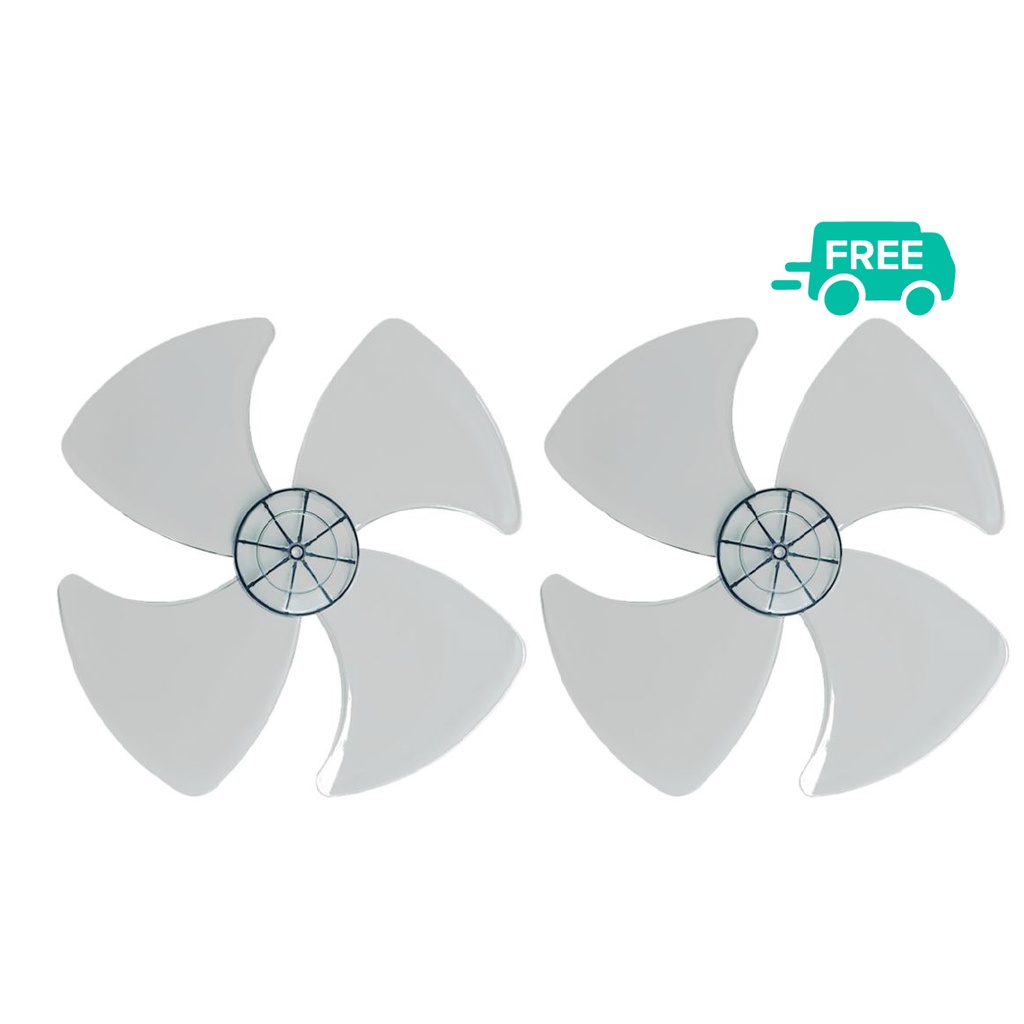 Wasaki ใบพัดพัดลม16นิ้ว (แพ็คคู่) รุ่น 4 ใบพัด สีใส (แถมฟรี ตัวล็อคใบพัด และตัวล๊อคตะแกรง)