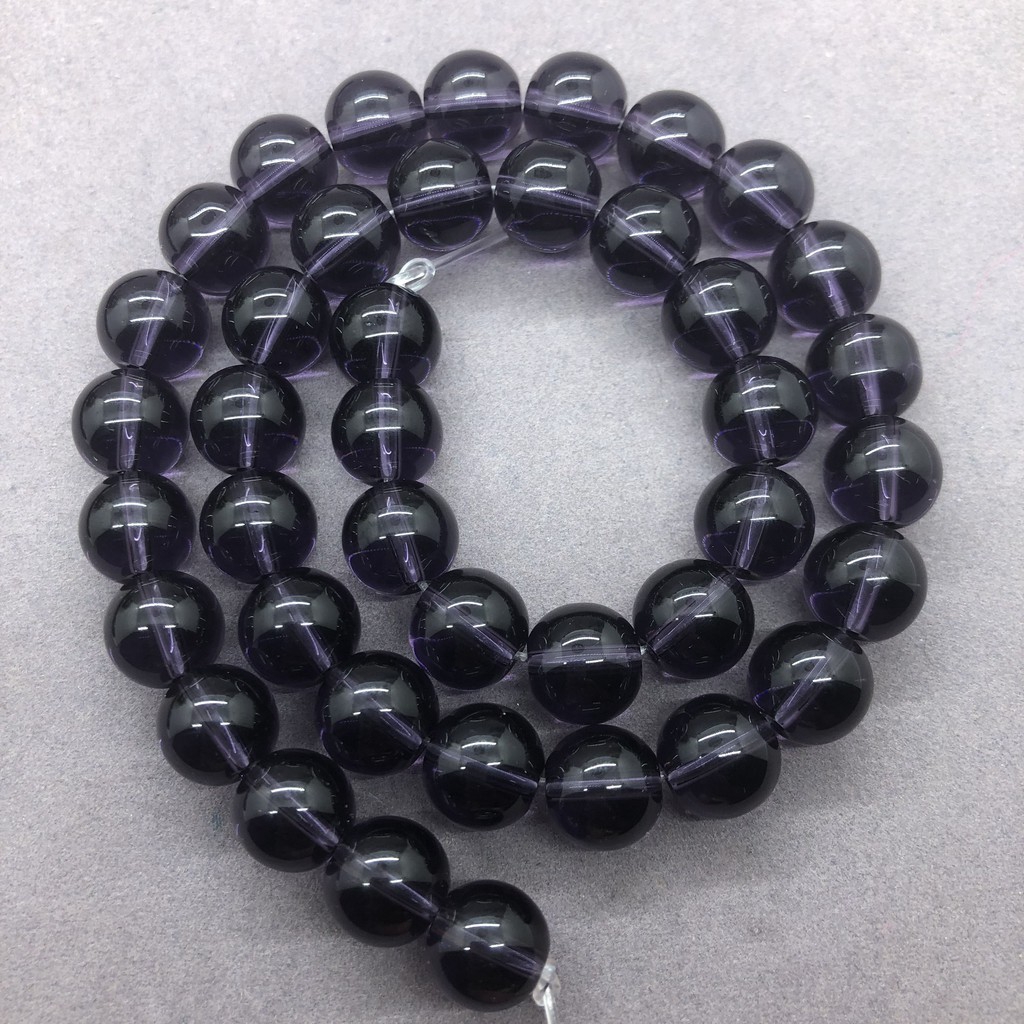 Purple Quartz Crystal Beads สีม่วงควอตซ์คริสตัลลูกปัด 4-12 มิลลิเมตร Diy สำหรับเครื่องประดับสร้อยข้อมือที่ทำด้วยมือ