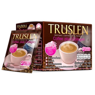 ทรูสเลน Truslen Coffee กาแฟเพื่อสุขภาพ คอลลาเจน ไม่มีน้ำตาล 16กรัม บรรจุ 10 ซอง