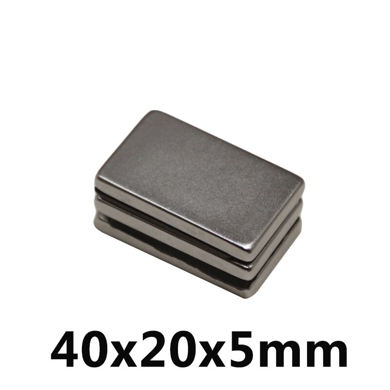 1ชิ้น แม่เหล็ก 40x20x5มิล Magnet Neodymium 40x20x5mm แม่เหล็กแรงสูง สี่เหลี่ยม 40*20*5mm แม่เหล็กนีโอไดเมียม ติดตู้เย็น