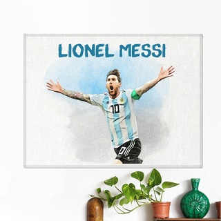 โปสเตอร์ ผ้าแคนวาส ลิโอเนล เมสซี่ (2) Lionel Messi ภาพวาด ศิลปะ นักบอล นักฟุตบอล