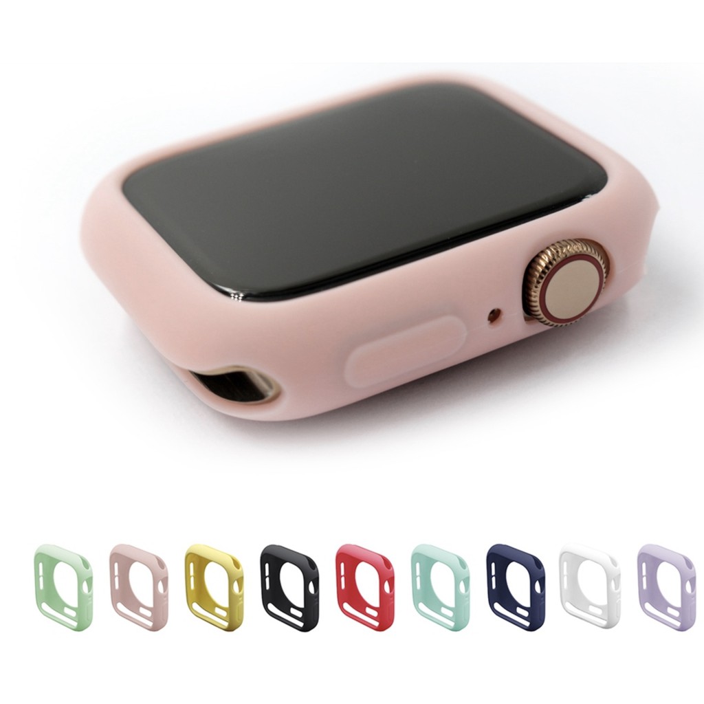 สีลูกกวาดซิลิโคนฝาครอบป้องกันสําหรับ ฉันดู 46มิลลิเมตร ส10 42มิลลิเมตร44มิลลิเมตร40มิลลิเมตร41มิลลิเมตร45มิลลิเมตร38มิลลิเมตรกรณีนุ่ม ทีพียู กรอบสําหรับ ฉันดู ชุด 10 9 8 7 6 5 4 กับ 3กร