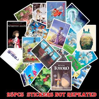 สติ๊กเกอร์ลายการ์ตูน Totoro Spirited Away 25 ชิ้น / แพ็ค