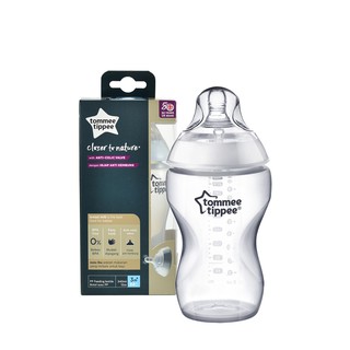 Tommee Tippee ขวดนม 12 ออนซ์ ทอมมี่ ทิปปี้ รุ่น Closer to Nature 12 oz พร้อมจุกนม 3m+ (3 - 6 เดือน)