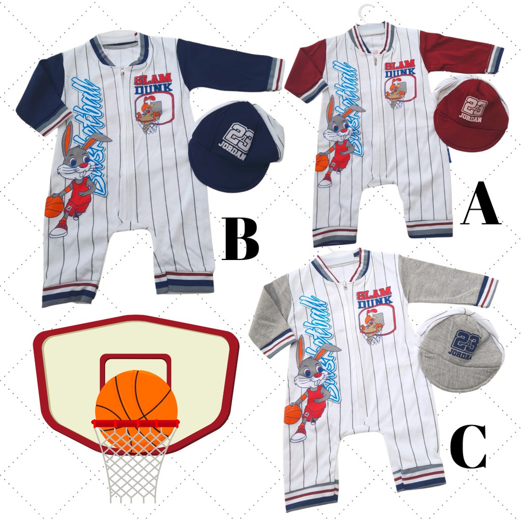 LOKAL Baby Boy Basketball Romper Hat Bestseller Fashion Baby Boy L167 Local MH