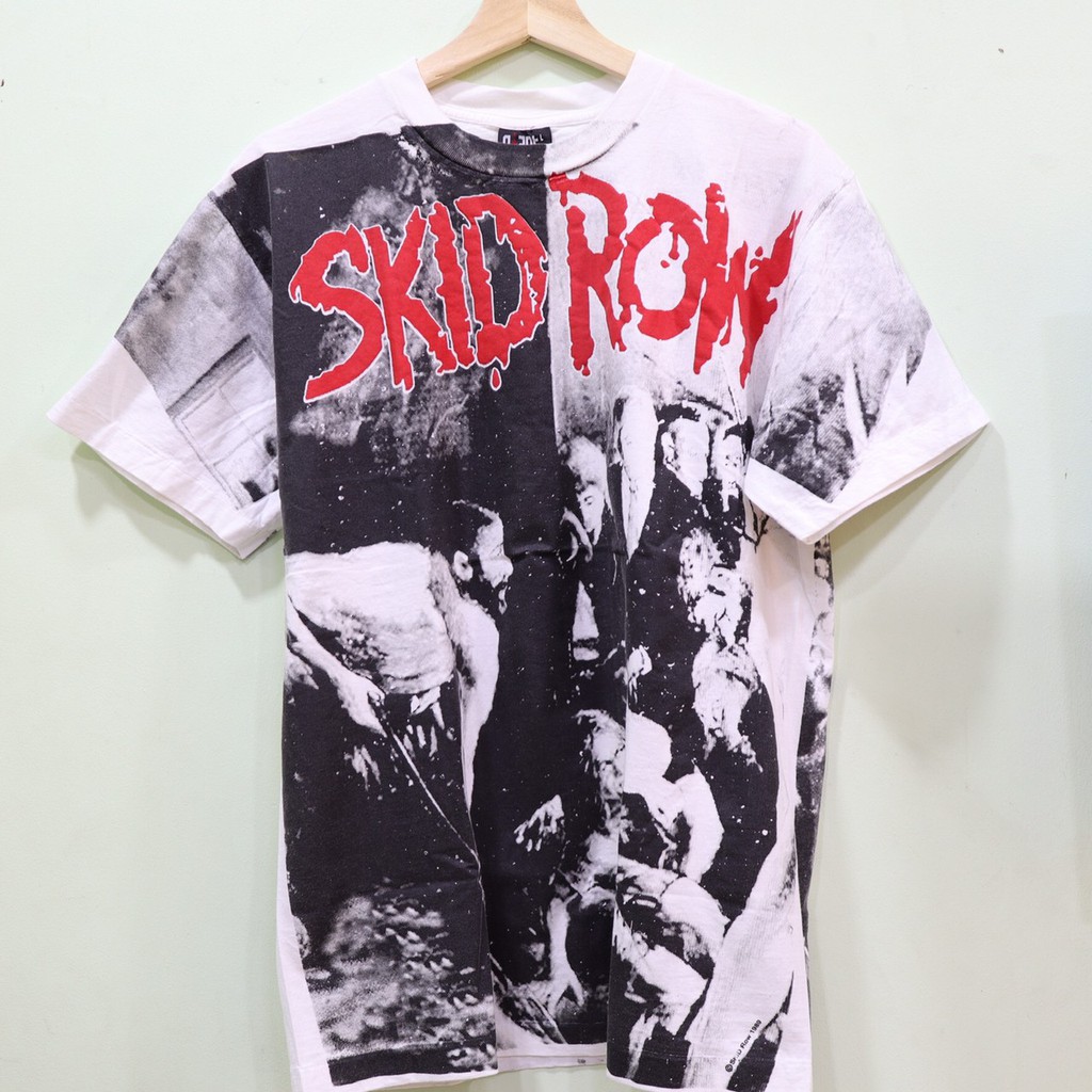 เสื้อวงSkid Row สไตล์วินเทจ สกรีนทั้งตัว