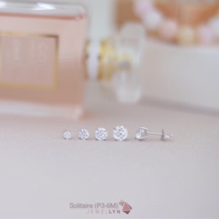 JEWELLYN Classic Solitaire Earrings (Prong) ต่างหูหลมเพชรเดี่ยว แบบสี่หนาม