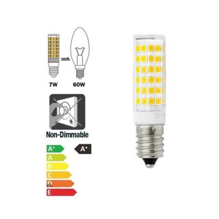 E14 หลอดไฟ LED สีขาว 7 วัตต์