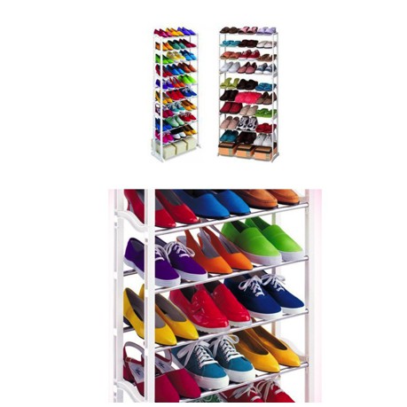 ชั้นวางรองเท้าแบบเปิดโล่ง 10 ชั้น 30 คู่ Shoe Rack - รูปที่ 5