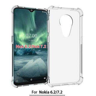 Nokia 7.2 ซิลิโคนกันกระแทก บาง ใส TPU เคสป้องกัน