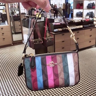 พร้อมส่ง ❤️❤️ Coach Nolita 15 In Signature Canvas With Stripe Print น่ารักมากๆ จ้า ❤️❤️