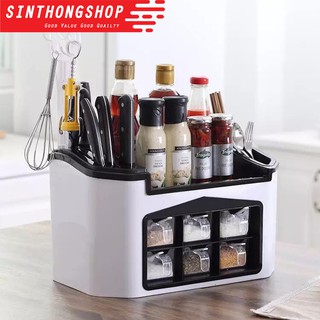 Kitchen Multipurpose Storage ชั้นเก็บของเอนกประสงค์ห้องครัว กล่องใส่เครื่องปรุง ชั้นวางเครื่องปรุง Sinthongshop