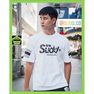 Sudd เสื้อคอกลม over size ชาย รุ่น Neo tokyo สีขาว