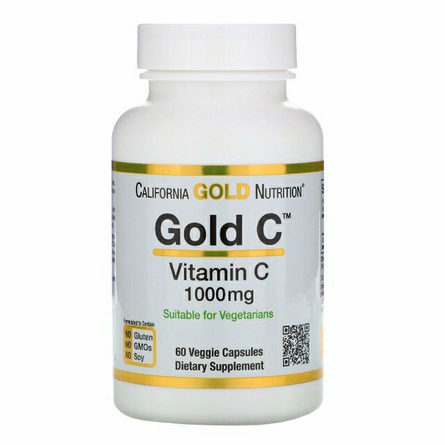 วิตามินซี 1000 mg. California Gold Nutrition Vitamin C 1,000 mg  60 แคปซูล