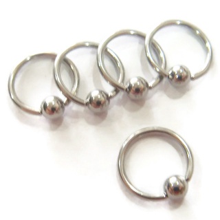 1.2มิล จิวห่วง จิวหู เจาะหู ขาย 1 ชิ้น หนา CBR Stainless Steel Hoop Earrings Captive Bead Ring Nose Ear Tragus Piercings