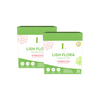 [โค้ด HW63Q8N ลด 100.-] [ร้านOfficial] LISH FLORA 2 เดือน (แพ็คเกจใหม่) ผลิตภัณฑ์ Prebiotic&Probiotic ปรับสมดุลลำไส้