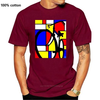 พร้อมส่ง ใหม่ เสื้อยืดลําลอง แขนสั้น คอกลม พิมพ์ลาย Mondrian หลากสีสัน สําหรับผู้ชาย ของขวัญแฟนคลับ Usa Em3S-5XL