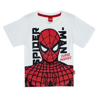 Marvel Boy Spider-Man T-shirt - เสื้อยืดเด็ก สไปเดอร์แมน ตัดต่อซาลาเปาเป็นกระเป๋าใส่ของได้ สินค้าลิขสิทธ์แท้100% characters studio