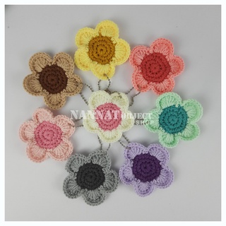 พวงกุญแจ พู่ห้อย ตกแต่ง กระเป๋า Crochet Pattern Flower Decorting Key Ring Decorating bag