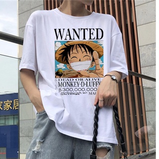 เสื้อยืดแขนสั้นลําลอง ทรงหลวม พิมพ์ลายอนิเมะ One Piece แฟชั่นฤดูร้อน สําหรับผู้ชาย และผู้หญิง