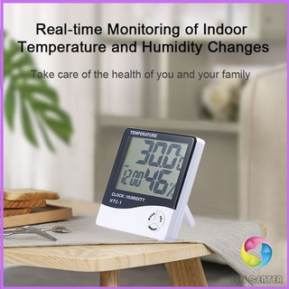 Eos Center แบบดิจิตอล  LCD แบบดิจิตอล เครื่องวัดอุณหภูมิและความชื้น Digital Temperature Meter