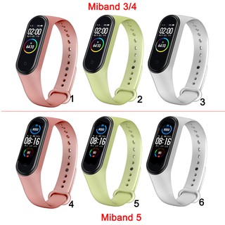 สายรัดซิลิโคนเงาสำหรับ Xiaomi Mi Band 4 3 Miband 3 4 5 6