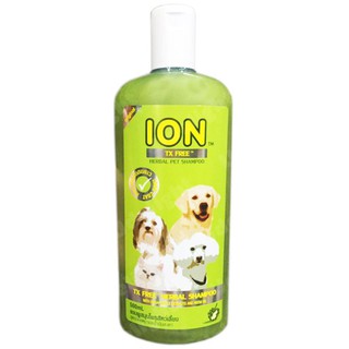 Ion 100% แชมพูสมุนไพร สำหรับสุนัข ขนยาว ปลอดภัย จากธรรมชาติ100% 500มล. (1 ขวด)