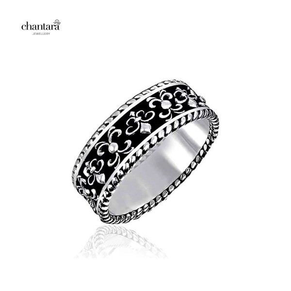 CHANTARA - Scout With Roman Art Ring แหวนลวดลายลูกเสือ แหวนเงิน แหวนชาย แหวนหญิง ฟรีผ้าเช็ด