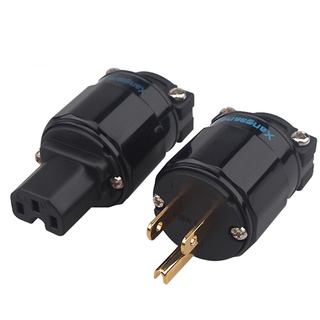 Xangsane หัวท้าย IEC แบบ 15A ชุบทอง 24K audio grade รองรับสายขนาดใหญ่ แข็งแรง / ร้าน All Cable