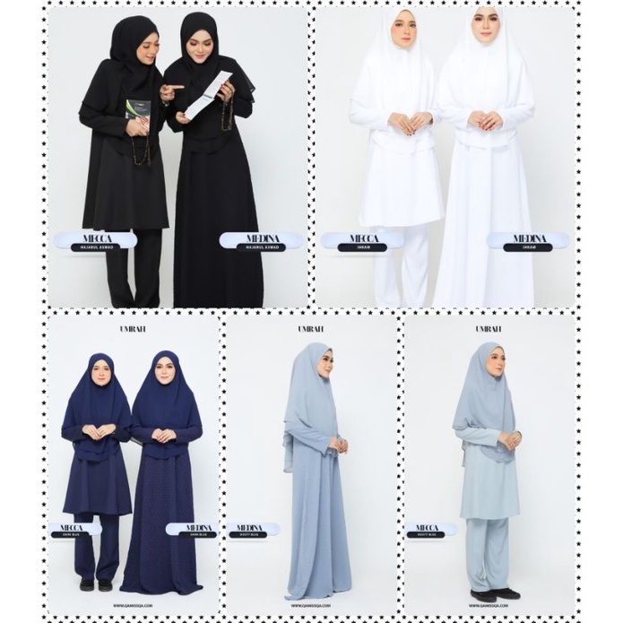 UMRAH EDITION 2022 BECCA SUIT, MEDINA JUBAH, TUDUNG UMRAH QAMISSQA