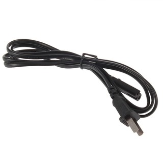 5ft Cable Us Plug 2-Prong Port Ac Power Adapter Cable For Ps3  1mm  1.8m Black Cable (Black)
