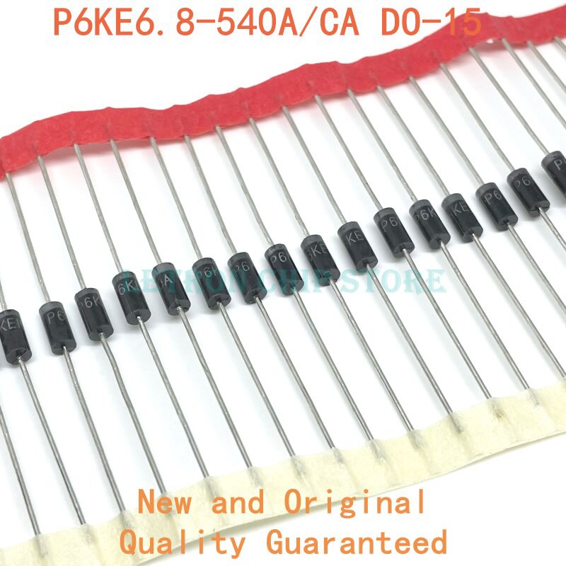 ไดโอด TVS 600W DO-204AC DO-15 P6KE15A P6KE15CA P6KE16A P6KE16CA P6KE18A P6KE18CA P6KE20A P6KE20CA 20