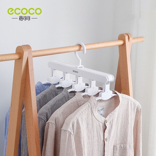 ECOCO ไม้แขวน ไม้แขวนเสื้อผ้า หัวหมุนได้ 360 องศา พับได้ อเนกประสงค์ E1904