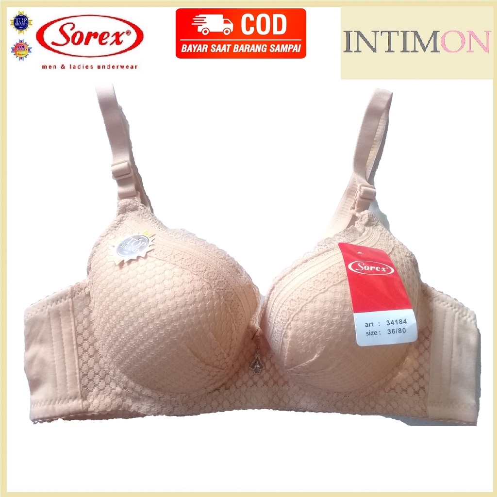 Sorex WIRE BRA 34184 CUP B SMALL FOAM BEAUTIFUL LACE MOTIF UNDERWEAR WOMEN& 39;S UNDERWEAR