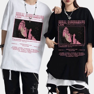 เสื้อยืดแขนสั้น ผ้าฝ้าย พิมพ์ลายอนิเมะ Serial Experiments Lain แฟชั่นฤดูร้อน สําหรับผู้ชายS-5XL