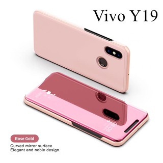 เคสเปิดปิดเงา Case VIVO Y19 เคสวีโว่ เคสกันกระแทก เคสตั้งได้ เคสฝาเปิดปิดเงา Smart Case สินค้าใหม่พร้อมส่ง