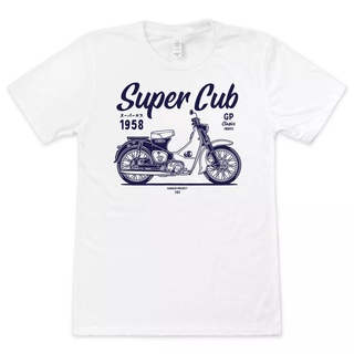 เสื้อยืด พิมพ์ลายรถจักรยานยนต์ Honda Super Cub สไตล์คลาสสิก ไม่ซ้ําใคร สําหรับผู้ชาย DMjjdo06ILjjed15