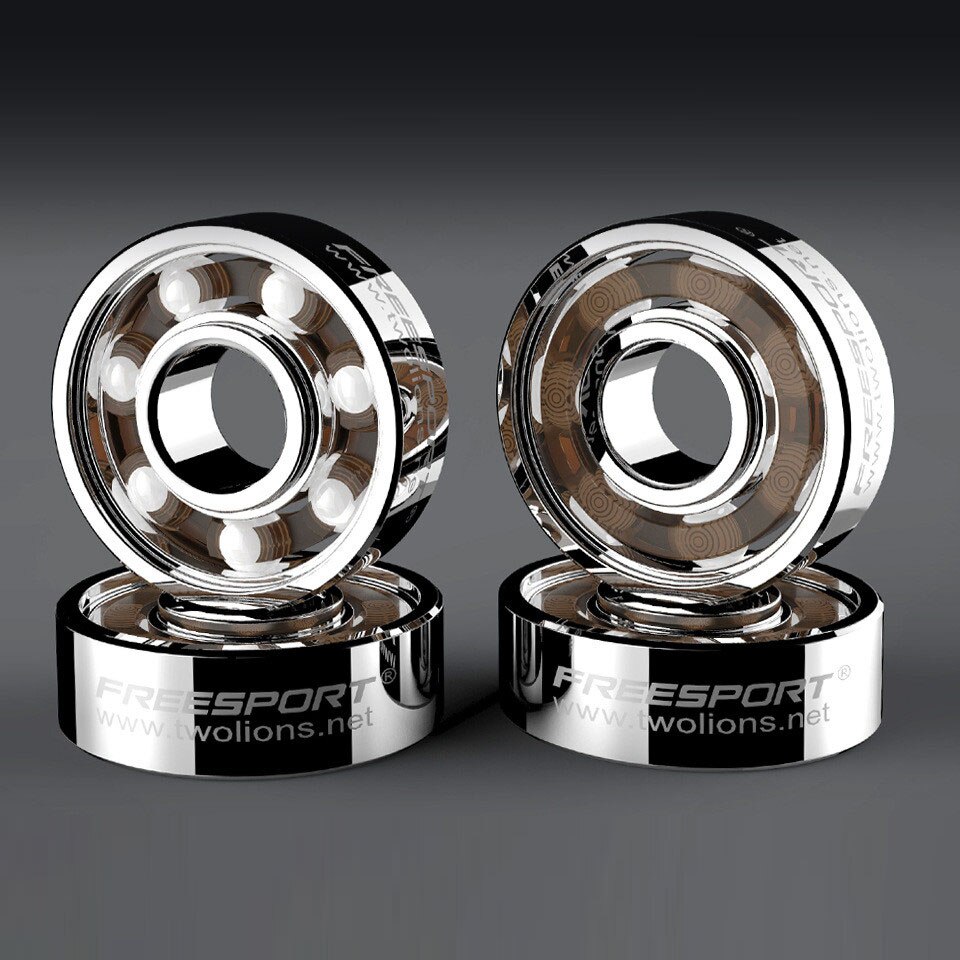 JAPY White Black Ceramic Speed Inline Skates Bearing 608zz 8*22*7mm