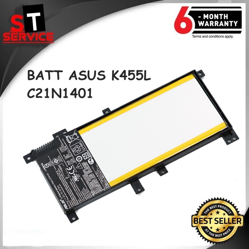 แบตเตอรี่แท้ C21N1401 Asus K455 K455L X455 X455LA X455LB X454L X455LD X455LF X455LJ X455LN X455WA X4