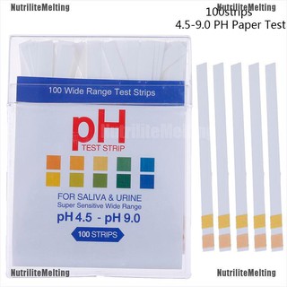 💥💥 100 pcs ph indicator 4 . 5-9 . 0 กระดาษลิตมัสทดสอบน้ําลาย