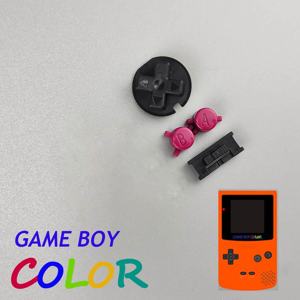 เปลี่ยนที่กําหนดเอง AB ปุ่มสําหรับ GBC IPS Shell ปุ่ม D-pad สําหรับ Gameboy สีเกมคอนโซลปุ่มอุปกรณ์เสริมเกม