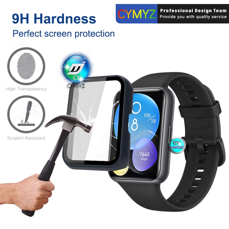กระจกนิรภัย + เคส สําหรับ Huawei Watch Fit 2 รูปที่ 6
