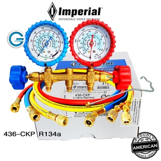 Imperial เกจวัดน้ำยาแอร์ อิมพีเรียล 436-CKP พร้อมสาย 36 3 เส้น Guages SERVICE MANIFOLD &amp; GAUGES 436-CKP